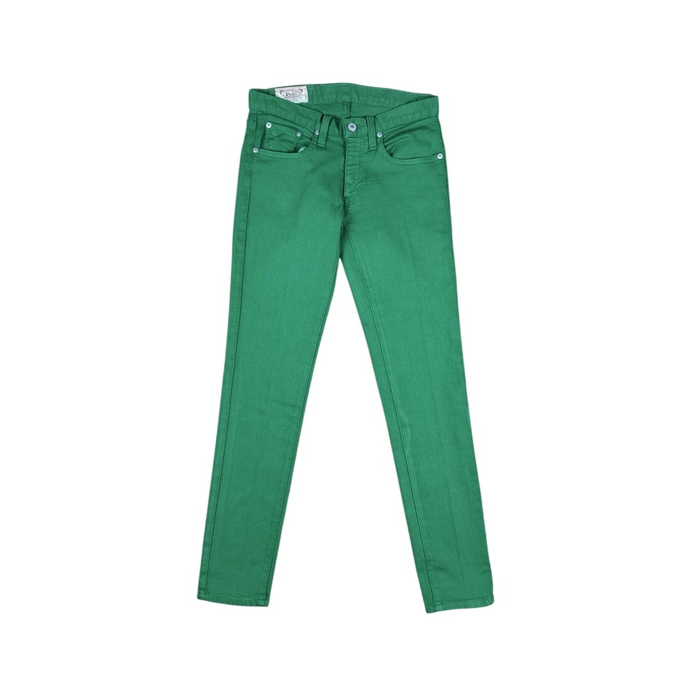 Polo Ralph Lauren Tompkins Skinny Crop Pants Women's 25 Keaton Kelly Green